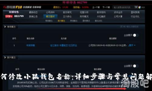 如何修改小狐錢包名稱：詳細步驟與常見問題解答